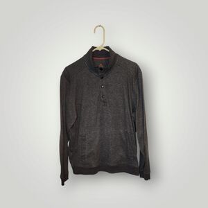 Tommy Bahama gray Pullover Mens L 1/4 Zip Blue  Preppy